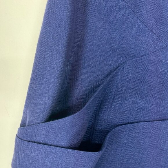 Sonia Rykiel Navy Linen Suit – Blazer & Wide-Leg Pants - Picture 12 of 15